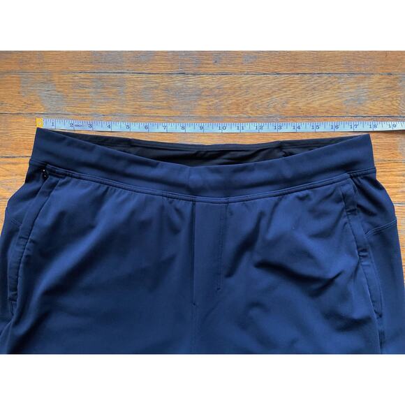 LULULEMON Navy Blue Stretch Nylon Joggers w/Zip Ankle sz XL - Picture 12 of 16